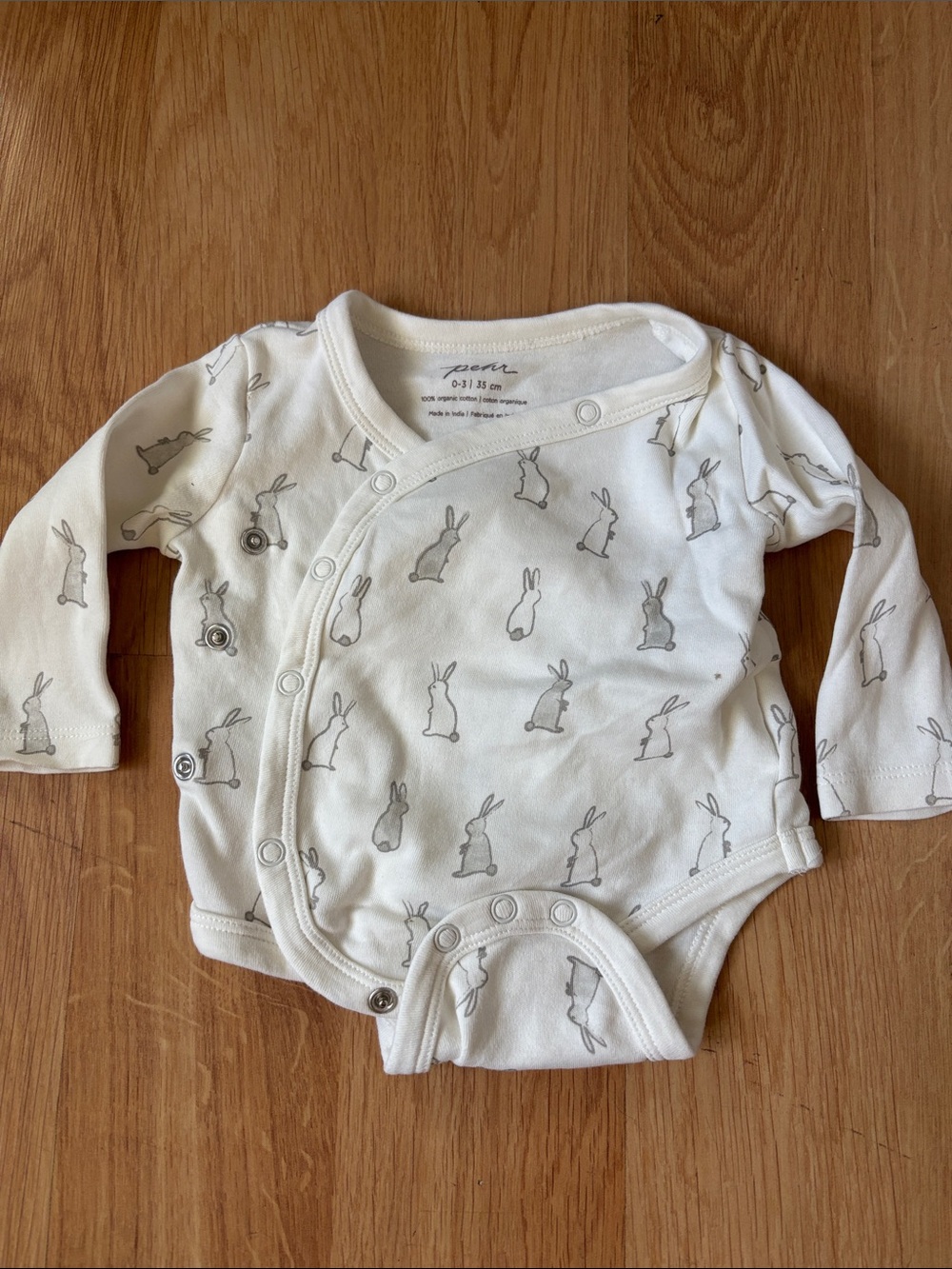 PEHR bunny onesie bodysuit size 0-3